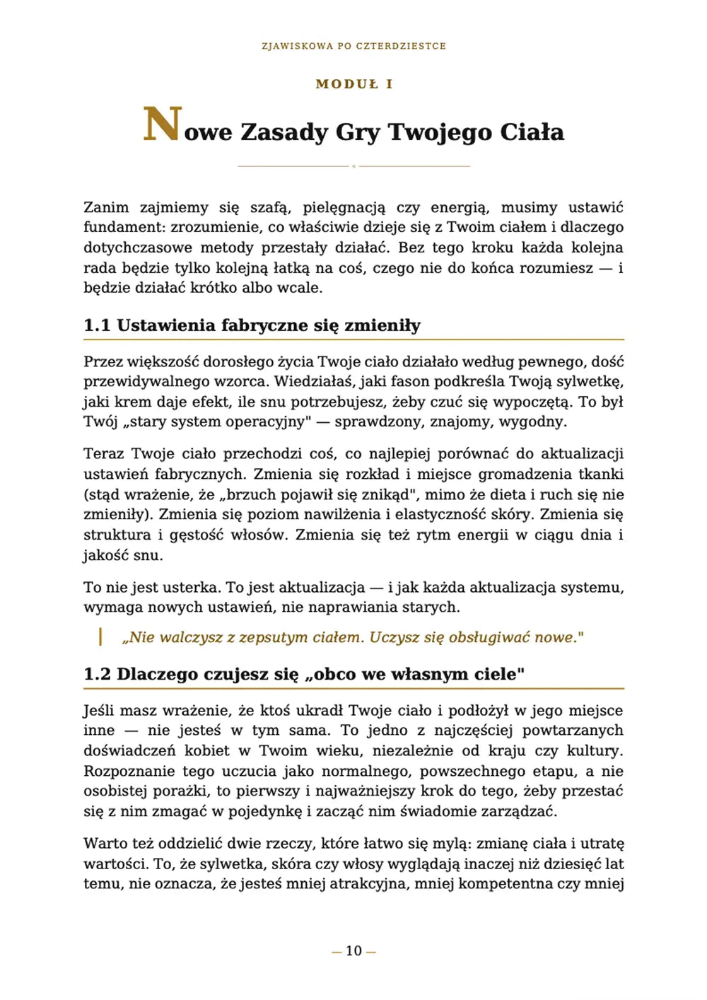 Moduł I: Nowe Zasady Gry Twojego Ciała